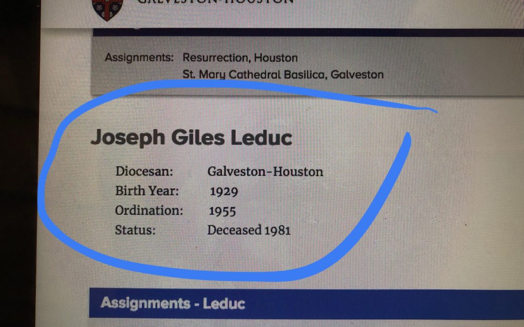 Father Leduc Is Listed… along with 39 Other Priests. What Next?